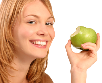 Frau mit Apfel Frau mit Apfel